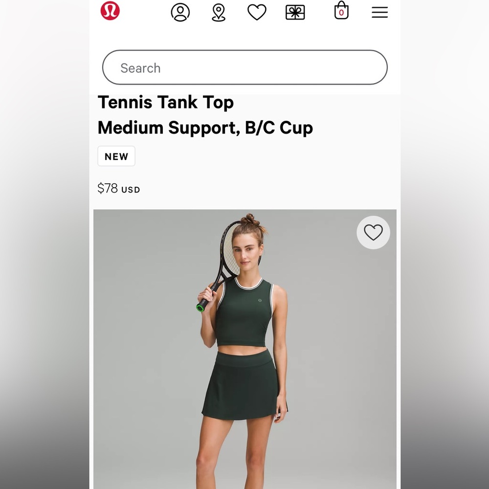 NWT Lululemon Tennis Tank